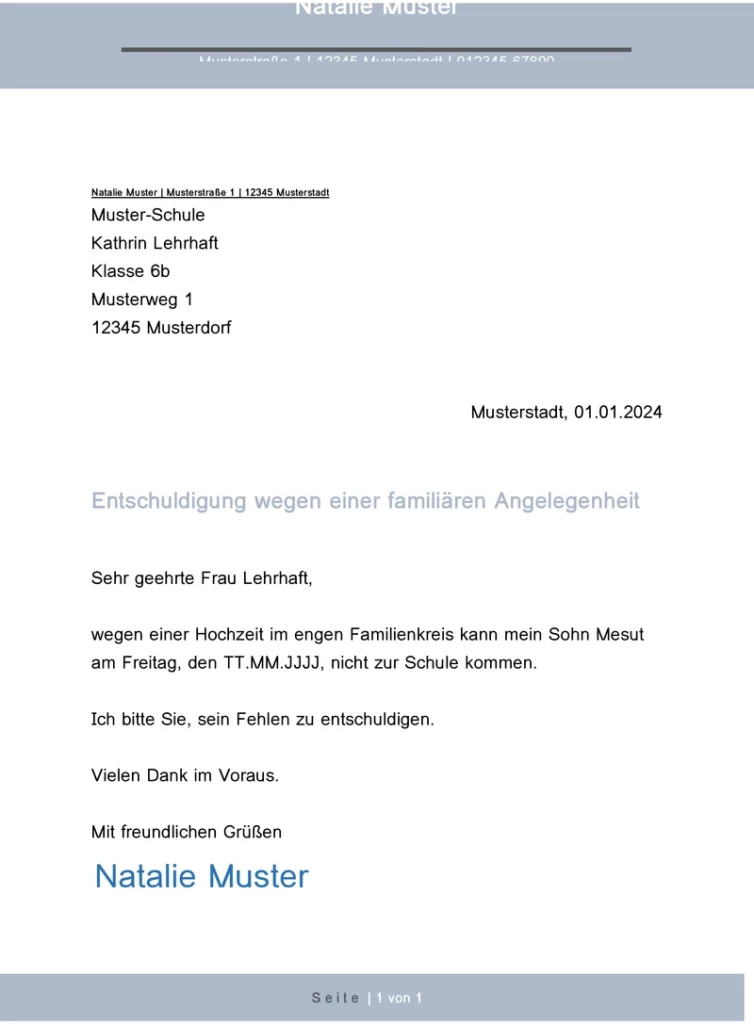 entschuldigung-familiaere-angelegenheiten-vorlage