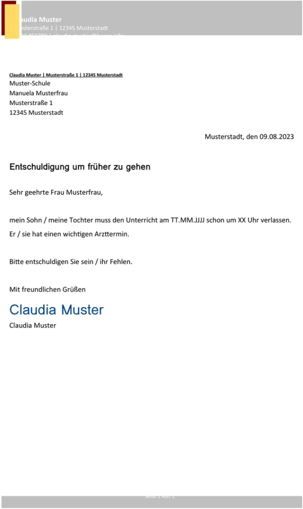 entschuldigung-frueher-gehen-wegen-arzttermin