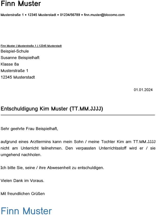 entschuldigung-fuer-schulabwesenheit-wegen-arzttermin