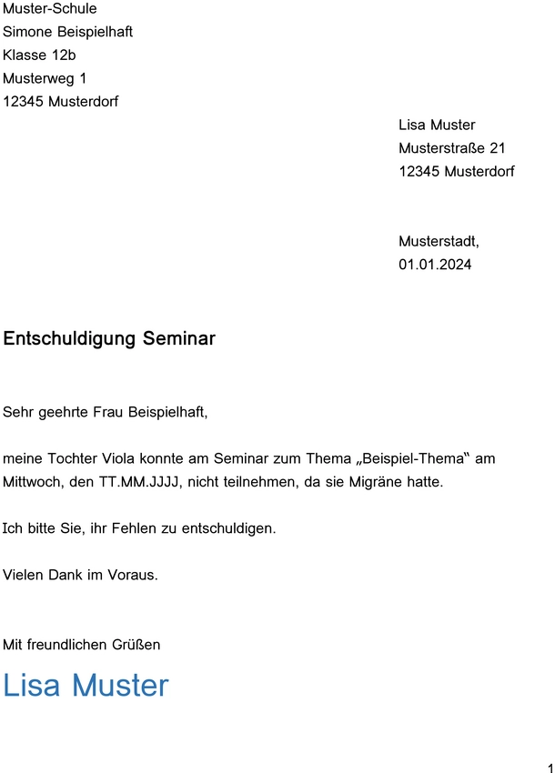 entschuldigung-fuer-seminar-der-schueler