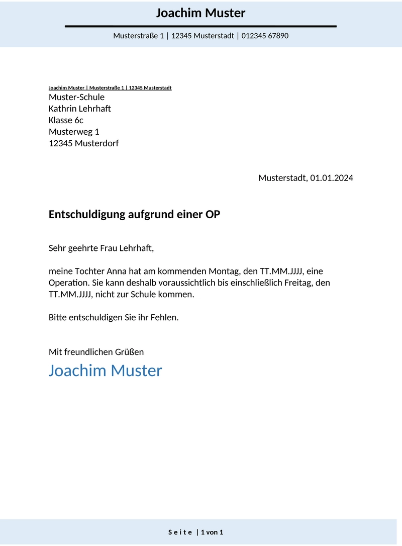 entschuldigung-schule