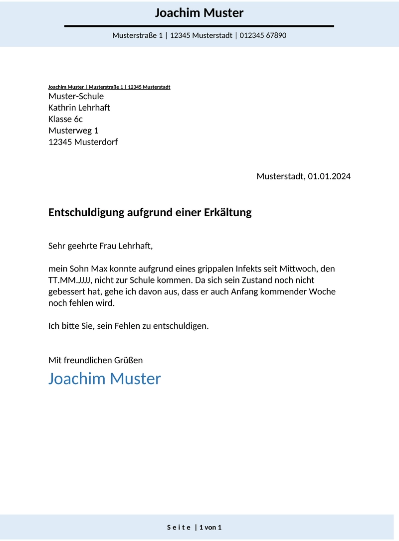 entschuldigung-schule-erkaeltung