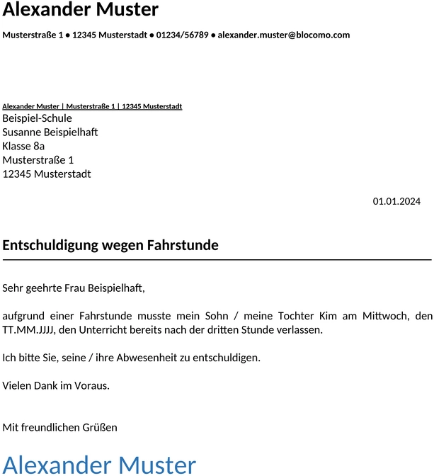 entschuldigung-schule-fahrstunde-vorlage