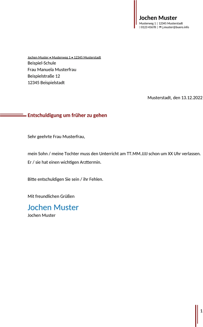 entschuldigung-schule-frueher-nach-hause