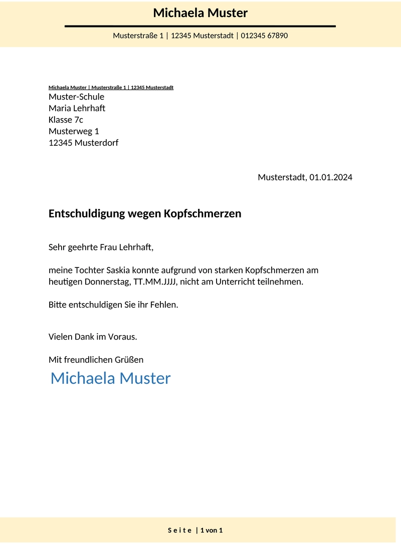 entschuldigung-schule-kopfschmerzen