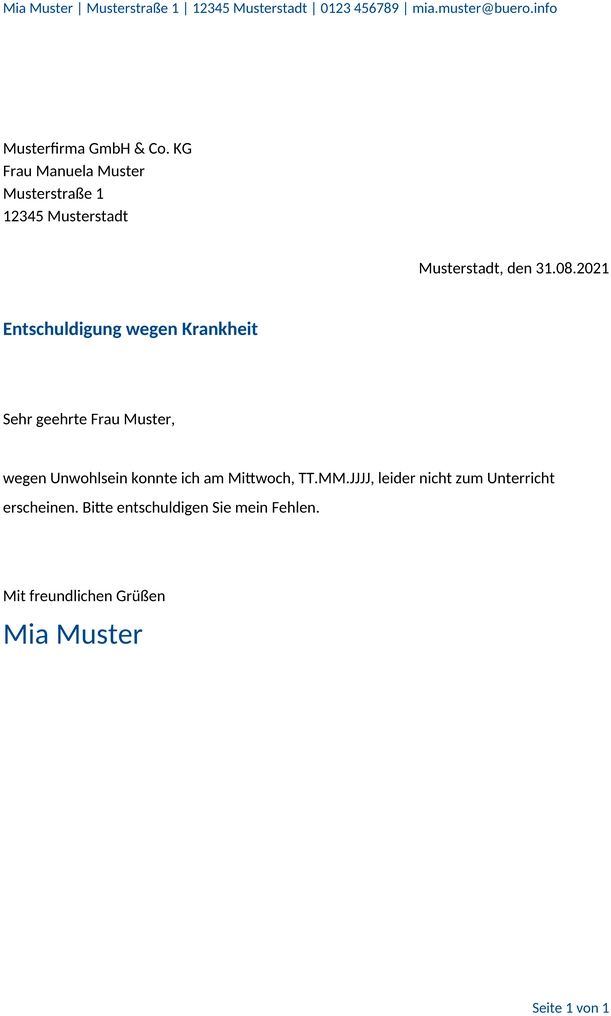 entschuldigung-schule-krank-vorlage