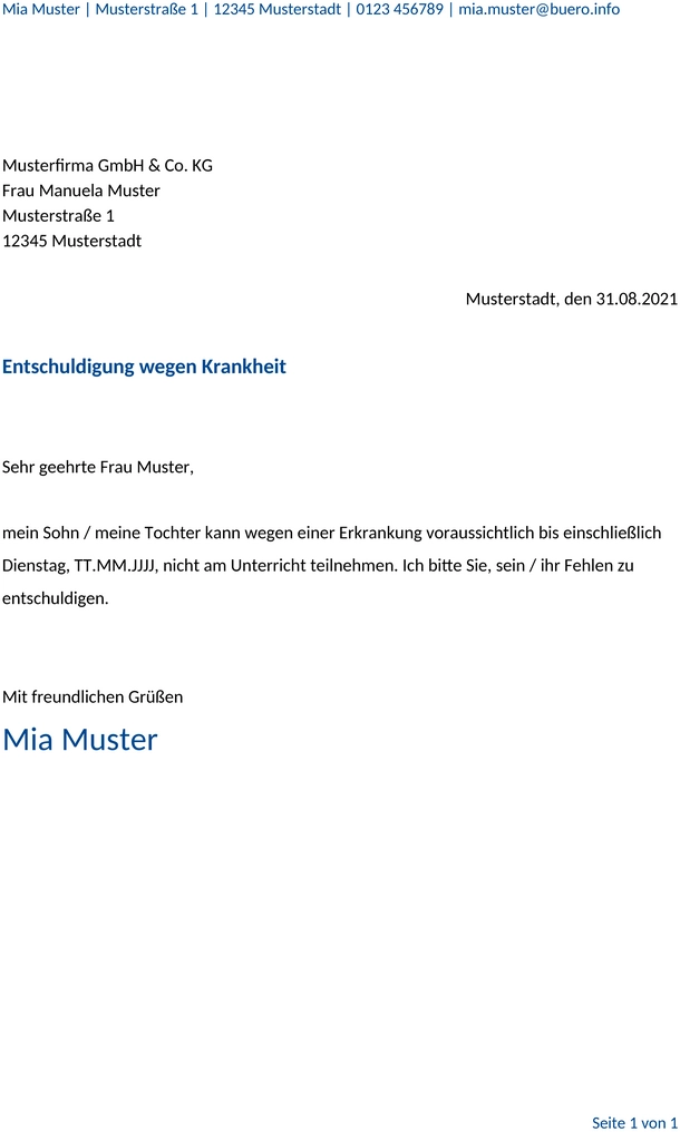 entschuldigung-schule-krankheit-muster