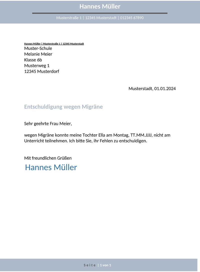 entschuldigung-schule-migraene