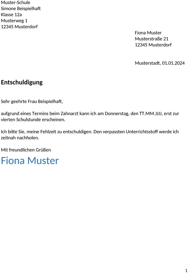 entschuldigung-schule-termin-vorlage