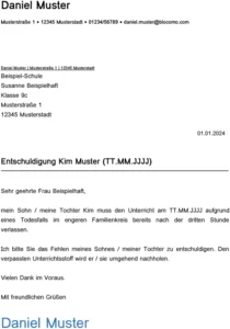entschuldigung-schule-todesfall-vorlage