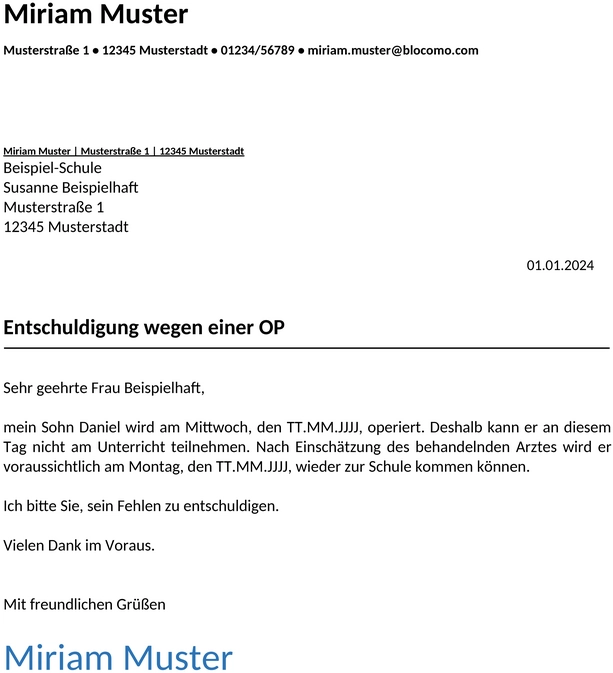 entschuldigung-schule-vorlage