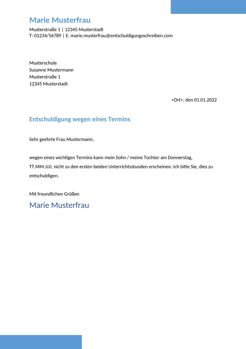 entschuldigung-schule-wegen-termin