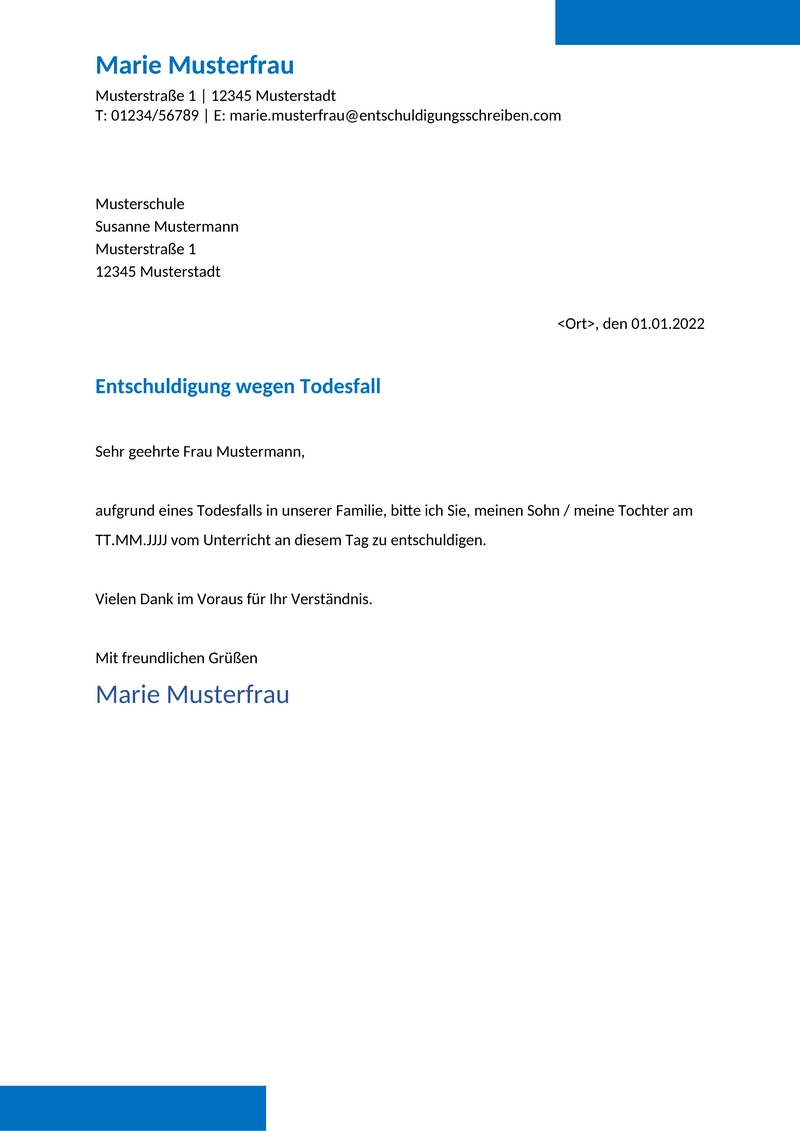 entschuldigung-schule-wegen-todesfall