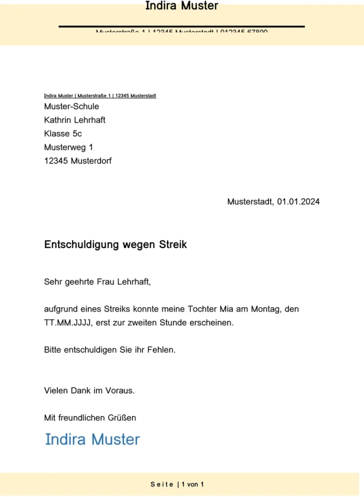entschuldigung-vorlage-wegen-streik-fuer-die-schule