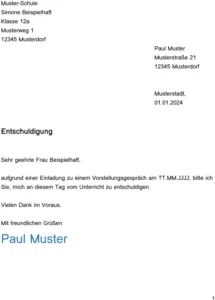 entschuldigung-vorstellungsgespraech-muster