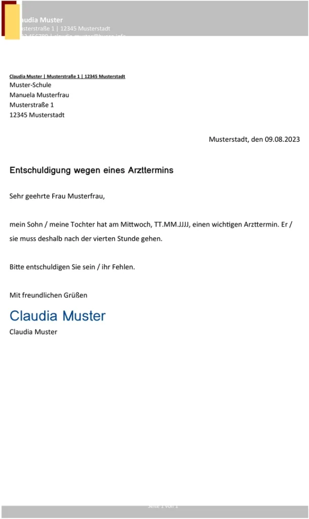entschuldigung-wegen-arzttermin-fuer-schule
