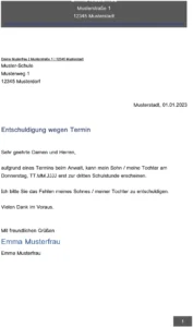 entschuldigung-wegen-einem-termin-fuer-das-kind-in-der-schule
