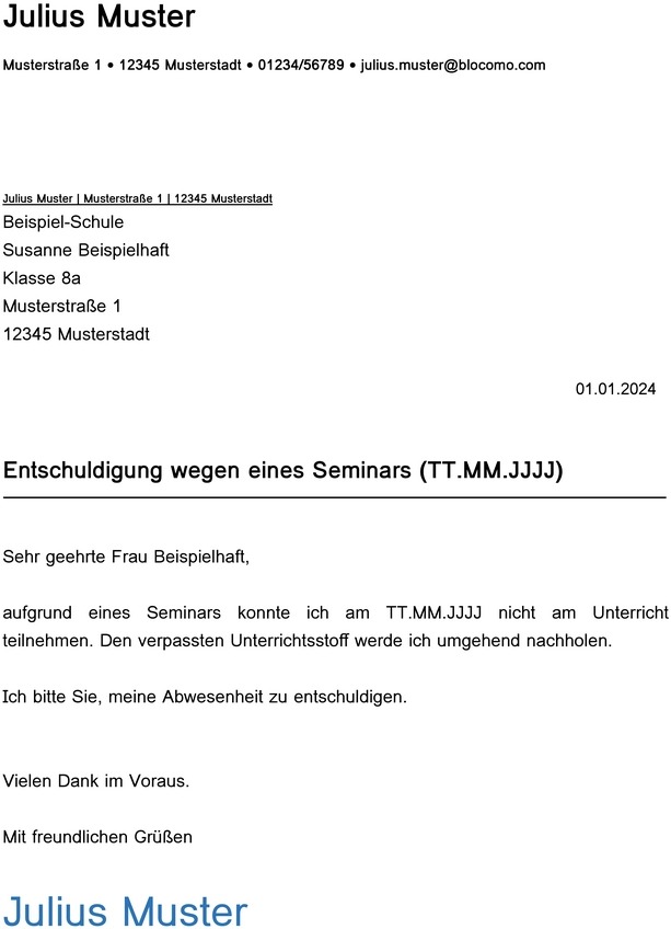 entschuldigung-wegen-eines-seminars-vorlage