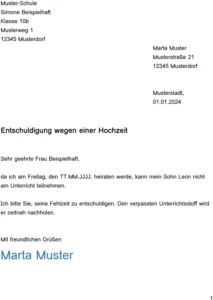 entschuldigung-wegen-hochzeit-fuer-schule-vorlage