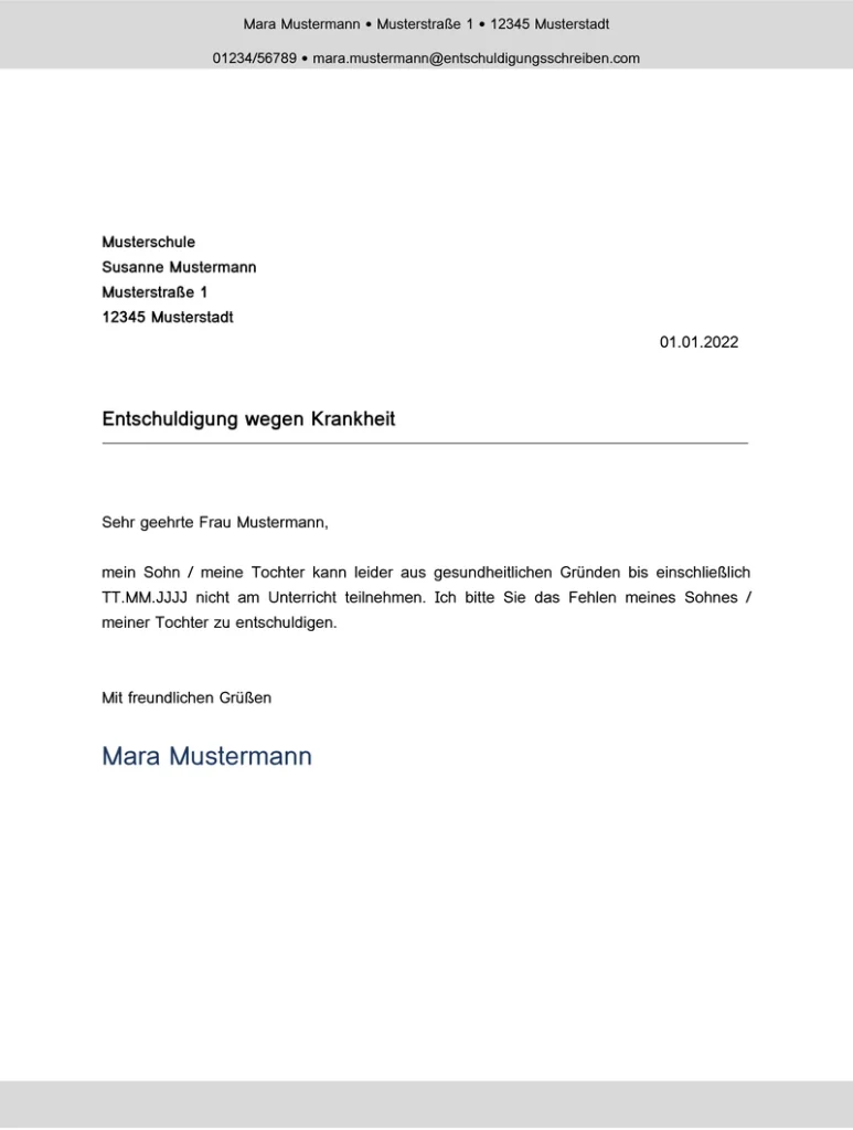 entschuldigung-wegen-krankheit-fuer-schule