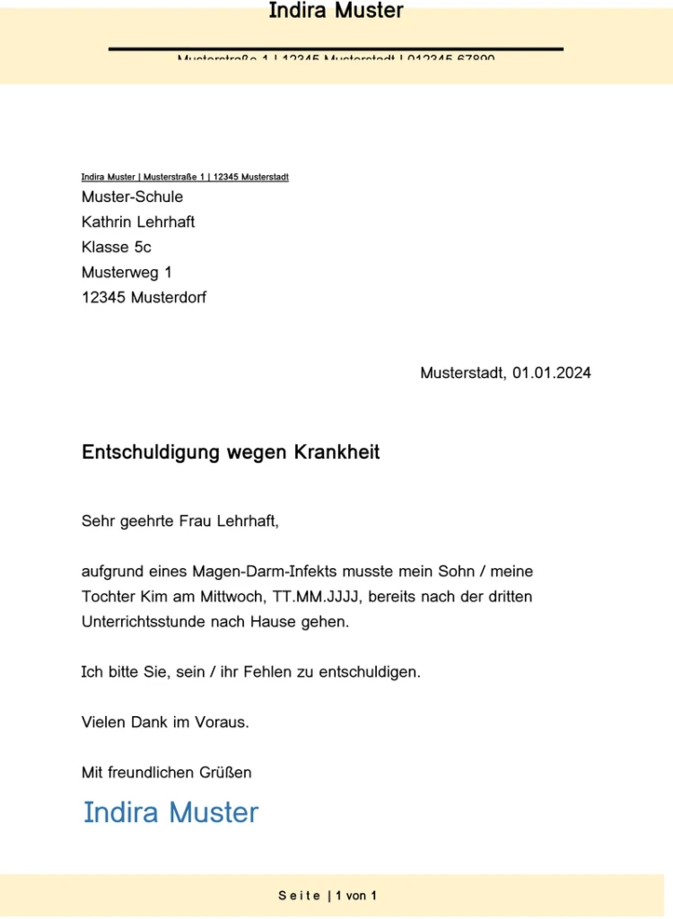 entschuldigung-wegen-krankheit-fuer-schule