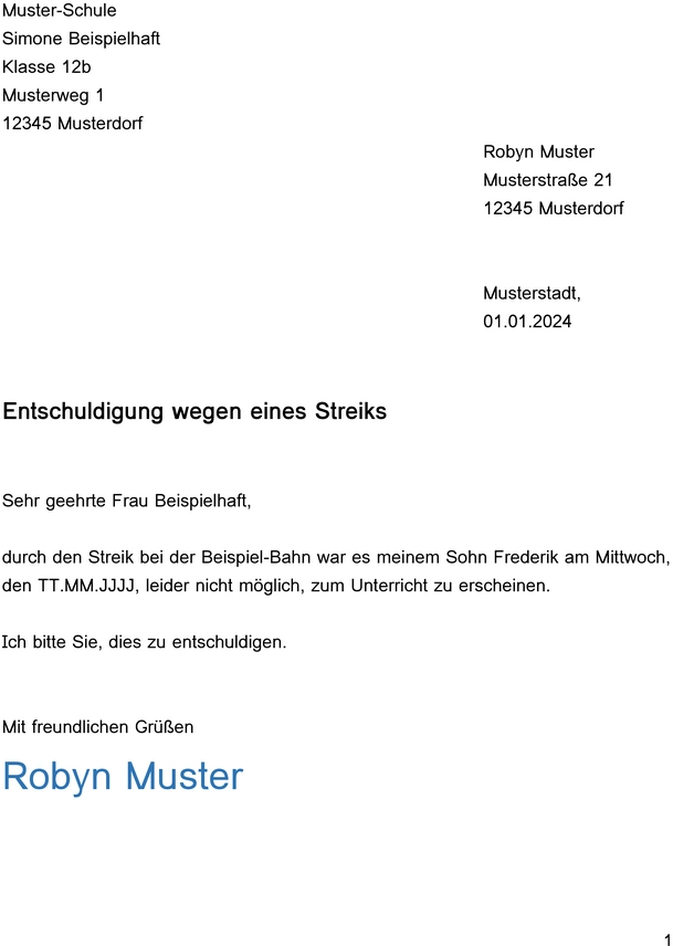 entschuldigung-wegen-streik-mitteilung-fuer-schule