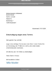 entschuldigung-wegen-termin-in-der-schule