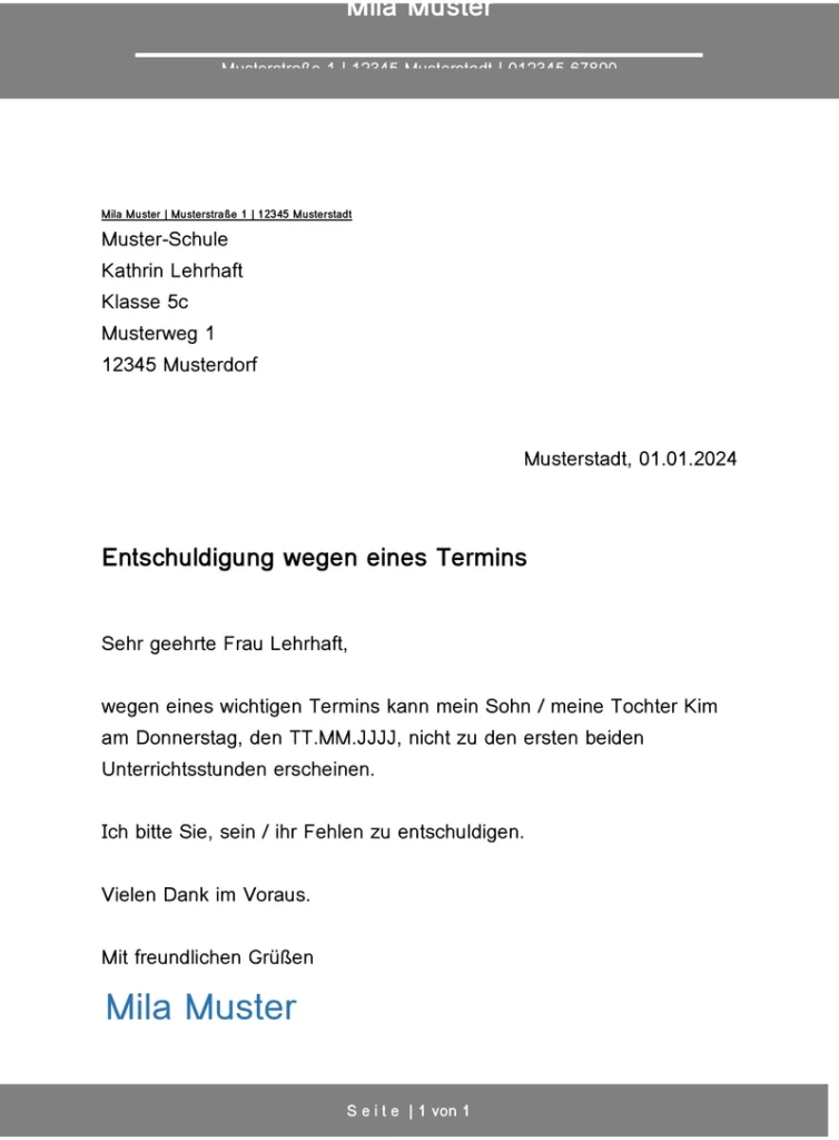 entschuldigung-wegen-termin-in-der-schule