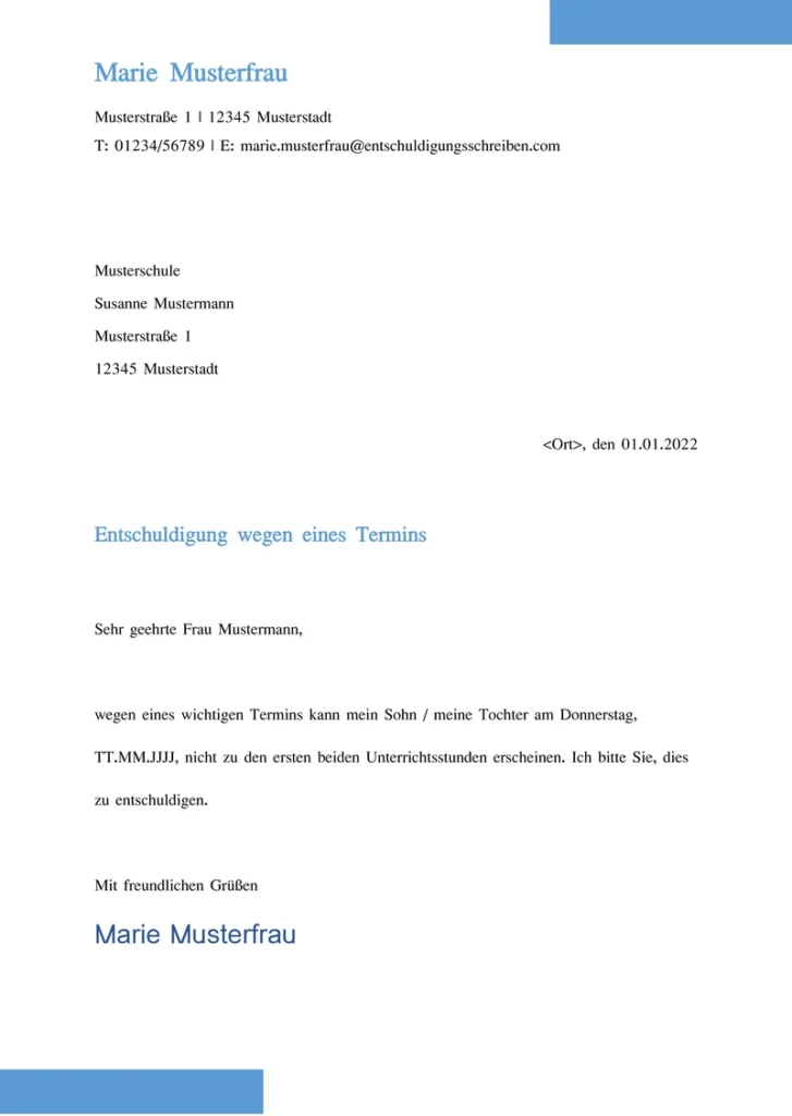 entschuldigung-wegen-termin-schule-vorlage