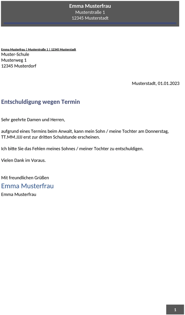 entschuldigung-wichtiger-termin-schule