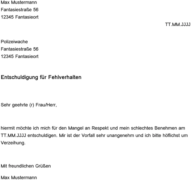 entschuldigungsschreiben-an-die-polizei-vorlage
