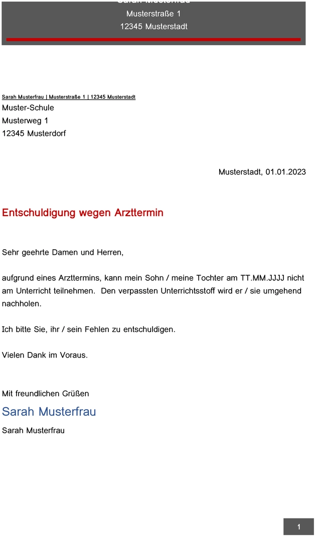 entschuldigungsschreiben-arzttermin-schule