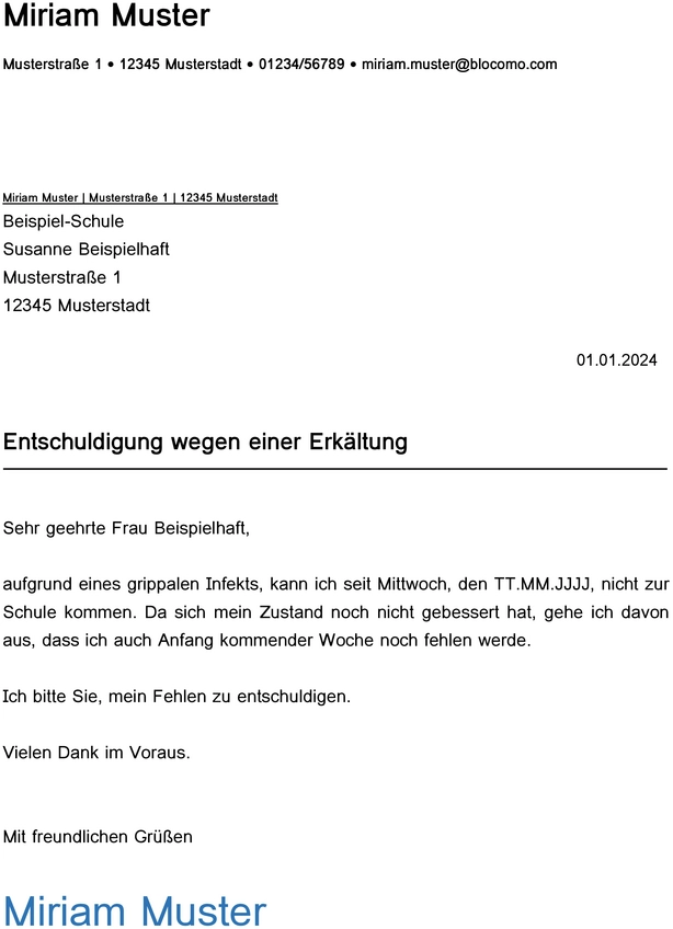 entschuldigungsschreiben-wegen-erkaeltung-vorlage