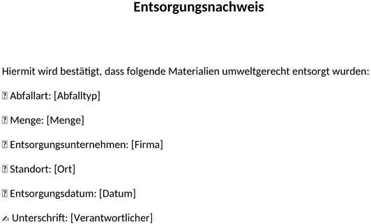 entsorgungsnachweis-formular
