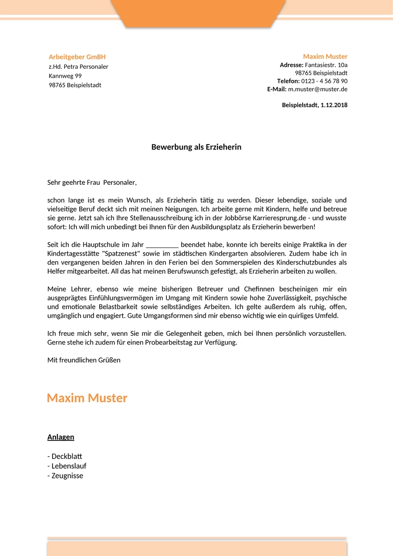 erzieherin-bewerbungsschreiben-vorlage