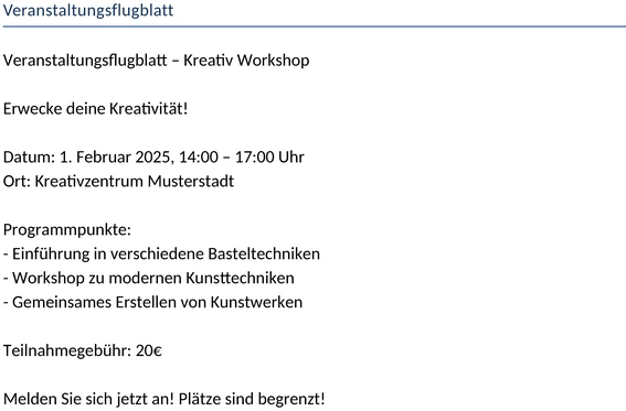 event-handzettel