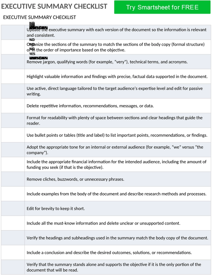 executive-summary-checkliste-vorlage-word