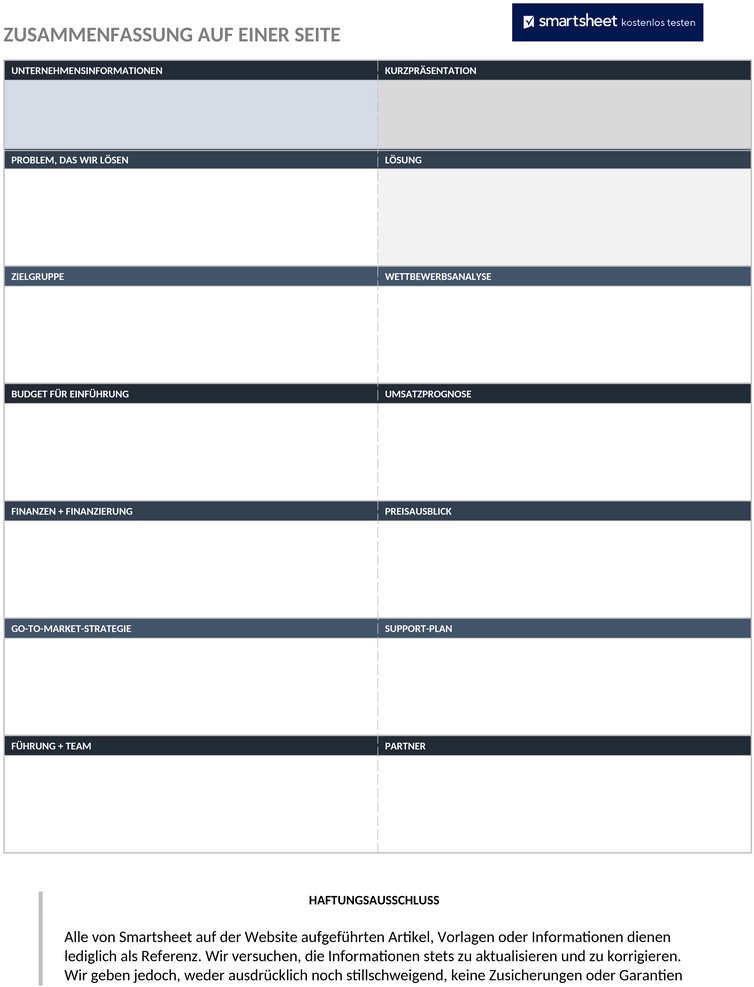 executive-summary-einseitige-vorlage-word