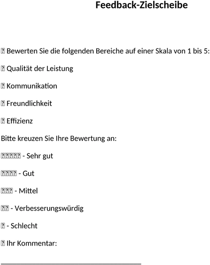 feedback-zielscheibe