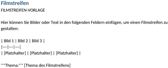 filmstreifen-vorlage