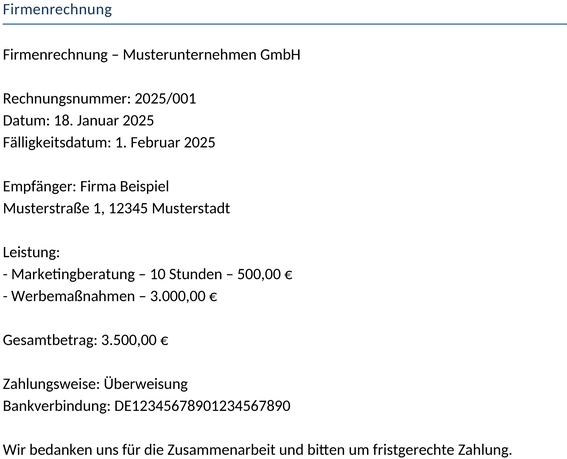 firmenrechnung-vorlage