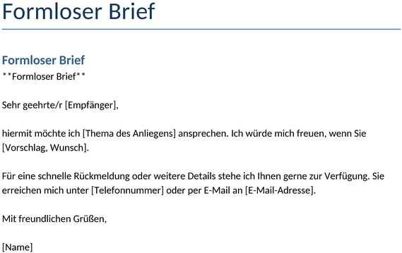 formloser-brief