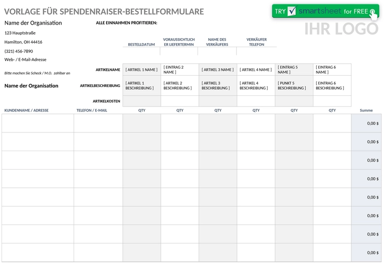 fundraiser-bestellformular-vorlage