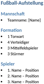 fussball-aufstellung