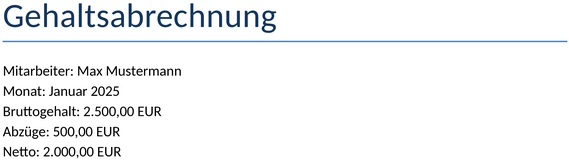 gehaltsabrechnung