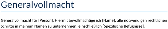 generalvollmacht