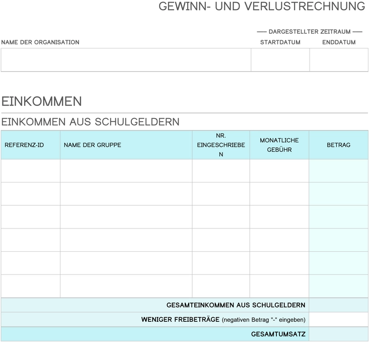 gewinn-und-verlustrechnung-kindergarten-vorlage