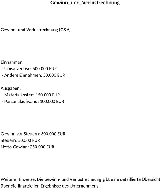 gewinn-und-verlustrechnung