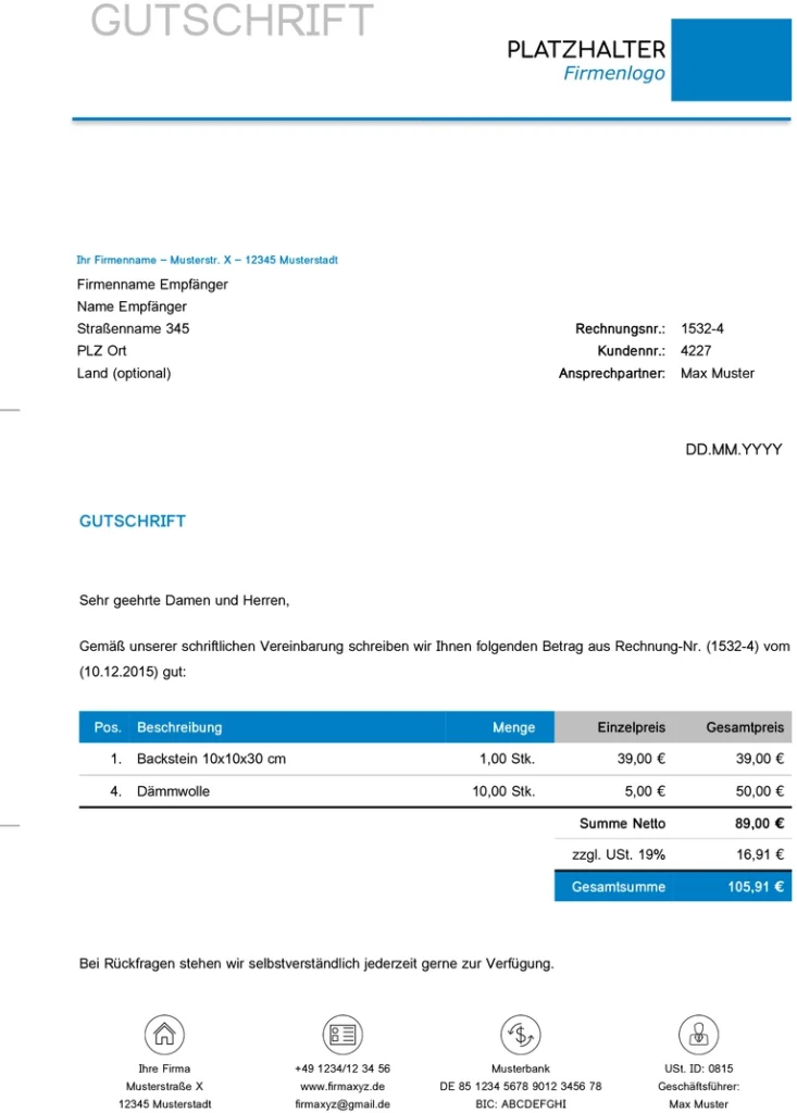 gutschrift-vorlage-fuer-finanzen-und-buchhaltung