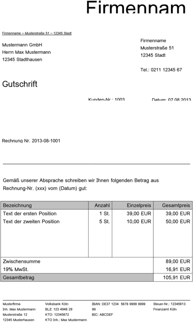 gutschrift-vorlage-fuer-professionelle-finanzdokumentation